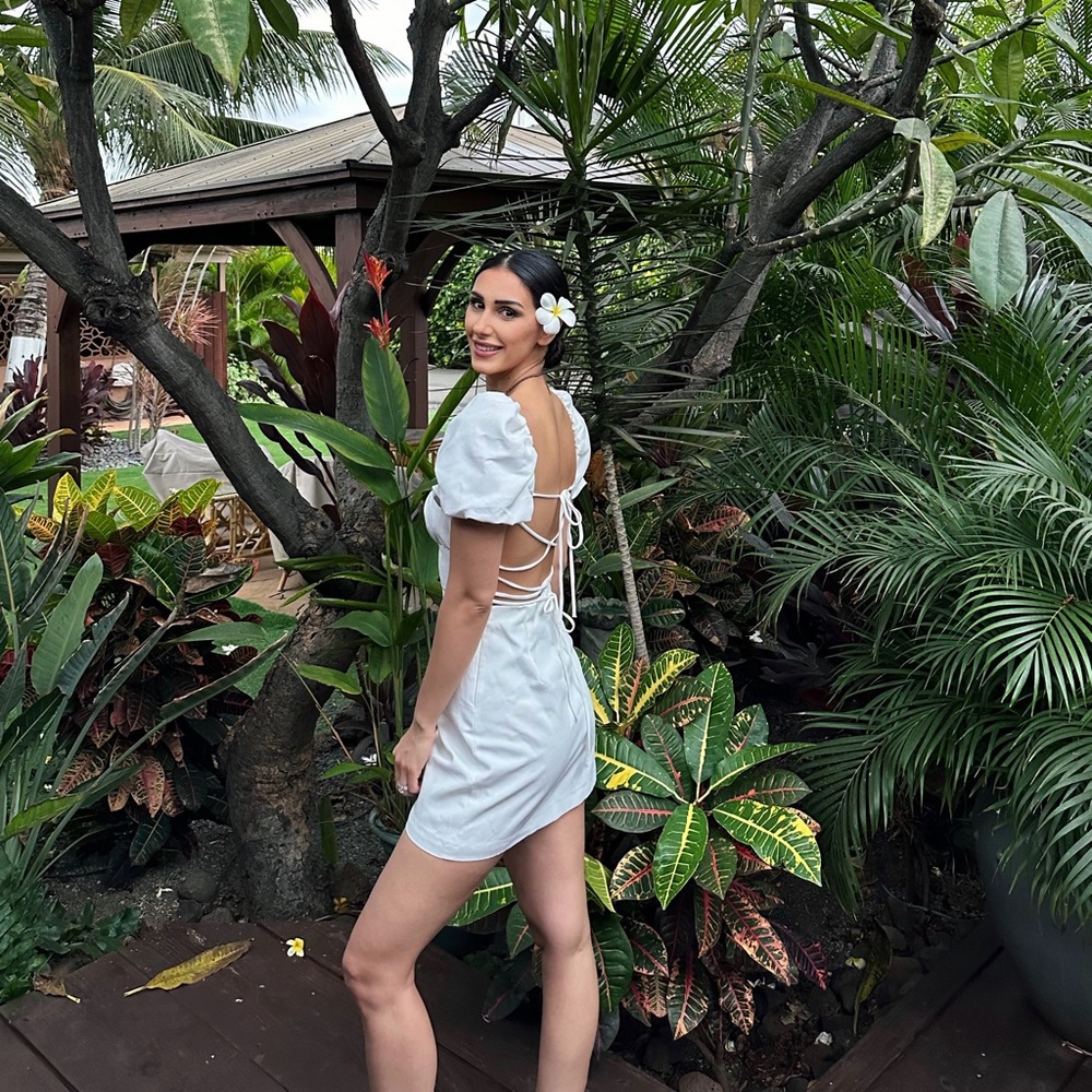 ZARA MINI WHITE DRESS WORN ONCE